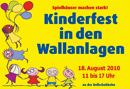 Ank&uuml;ndigung Spielfest am 18. August 2010 bei Planten und Blomen